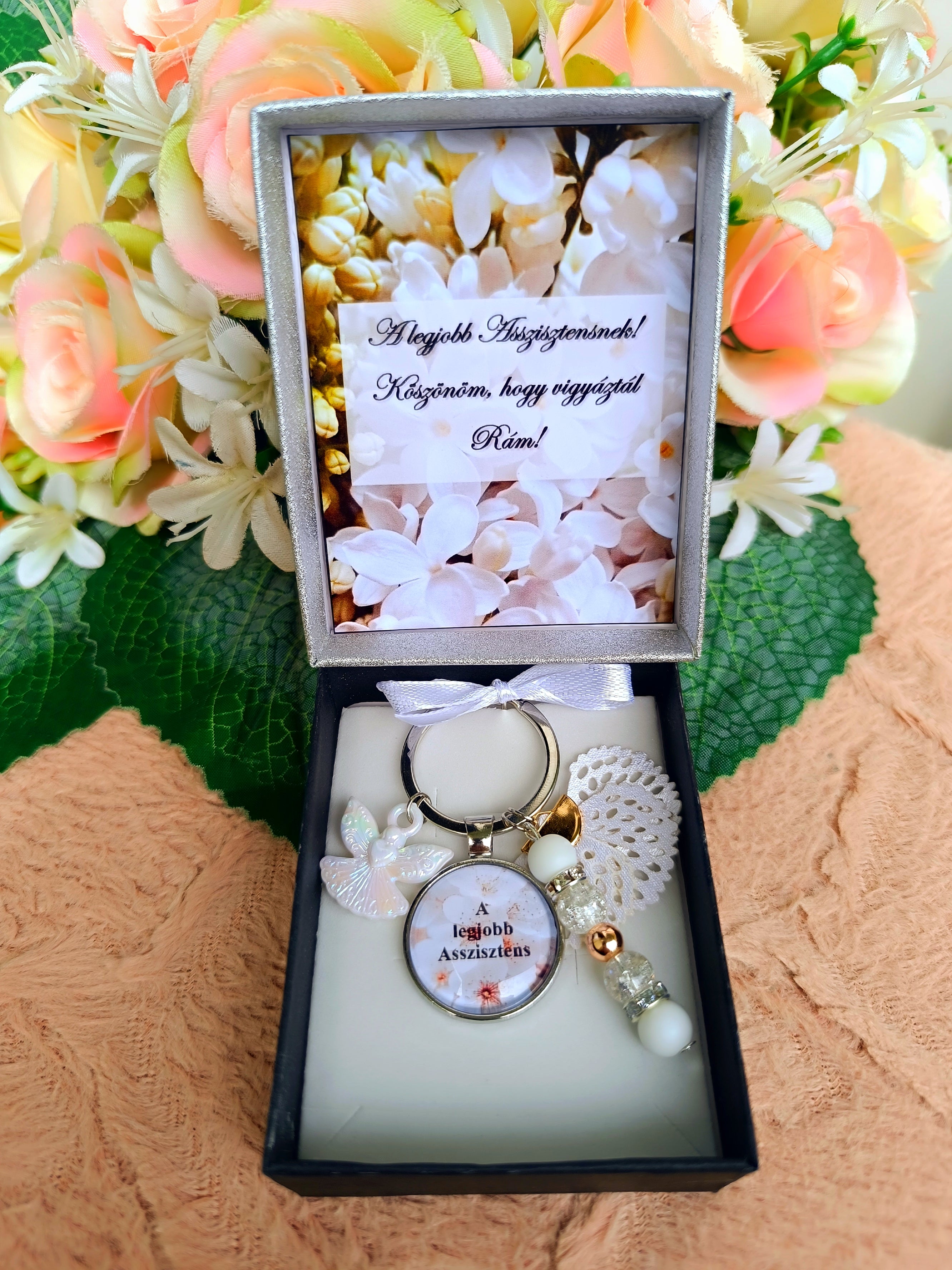 A legjobb asszisztens / doktor néni angyalos kulcstartó